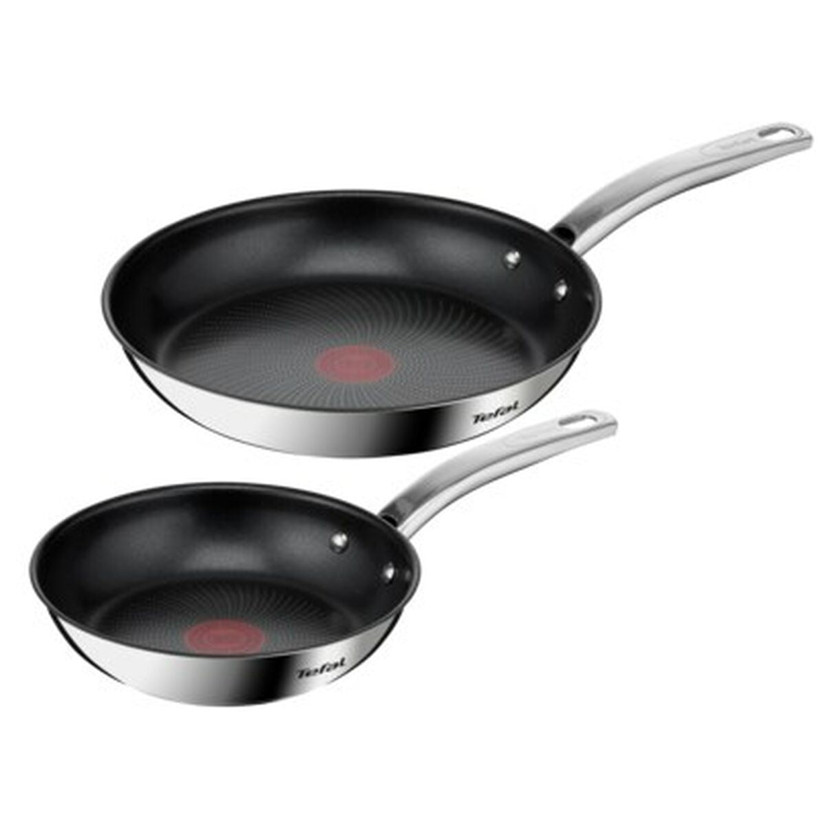 Set of Frying Pans Tefal B817S255 Steel Stainless steel 2 Pieces 2 Units Ø 20 cm Ø 26 cm