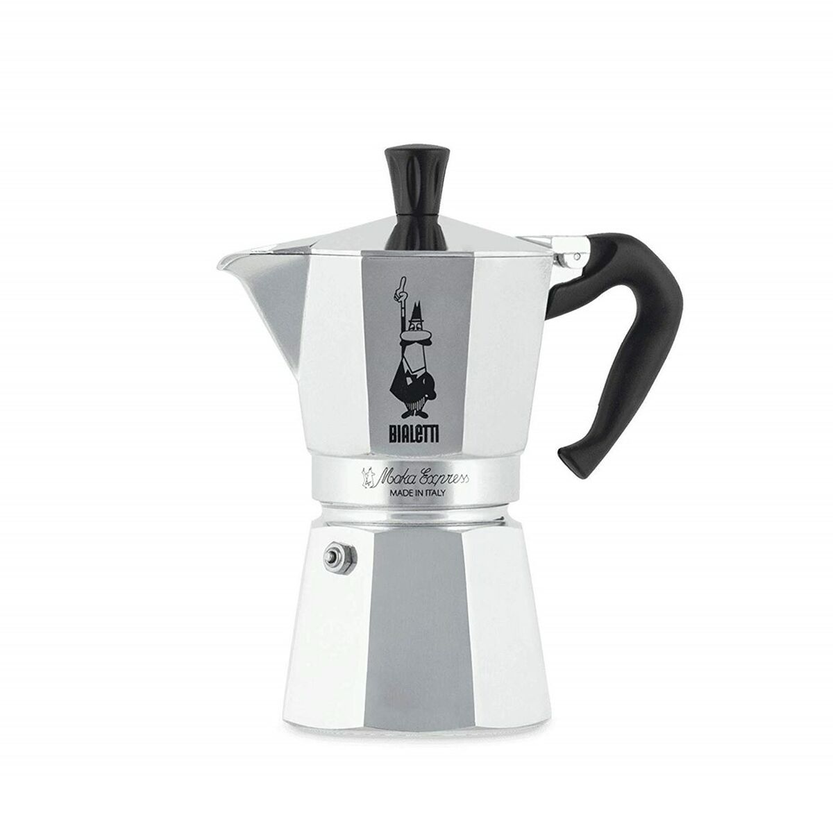 Italian Coffee Pot Bialetti Moka Express Aluminium 6 Cups