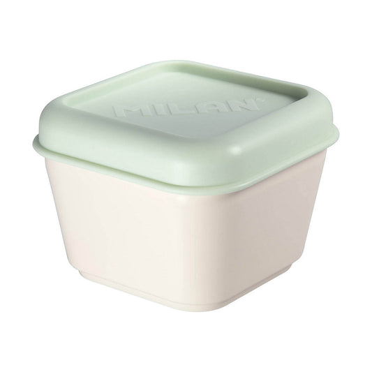 Square Lunch Box with Lid Milan Green 330 ml 12 x 10 x 7 cm Plastic (1 Unit)