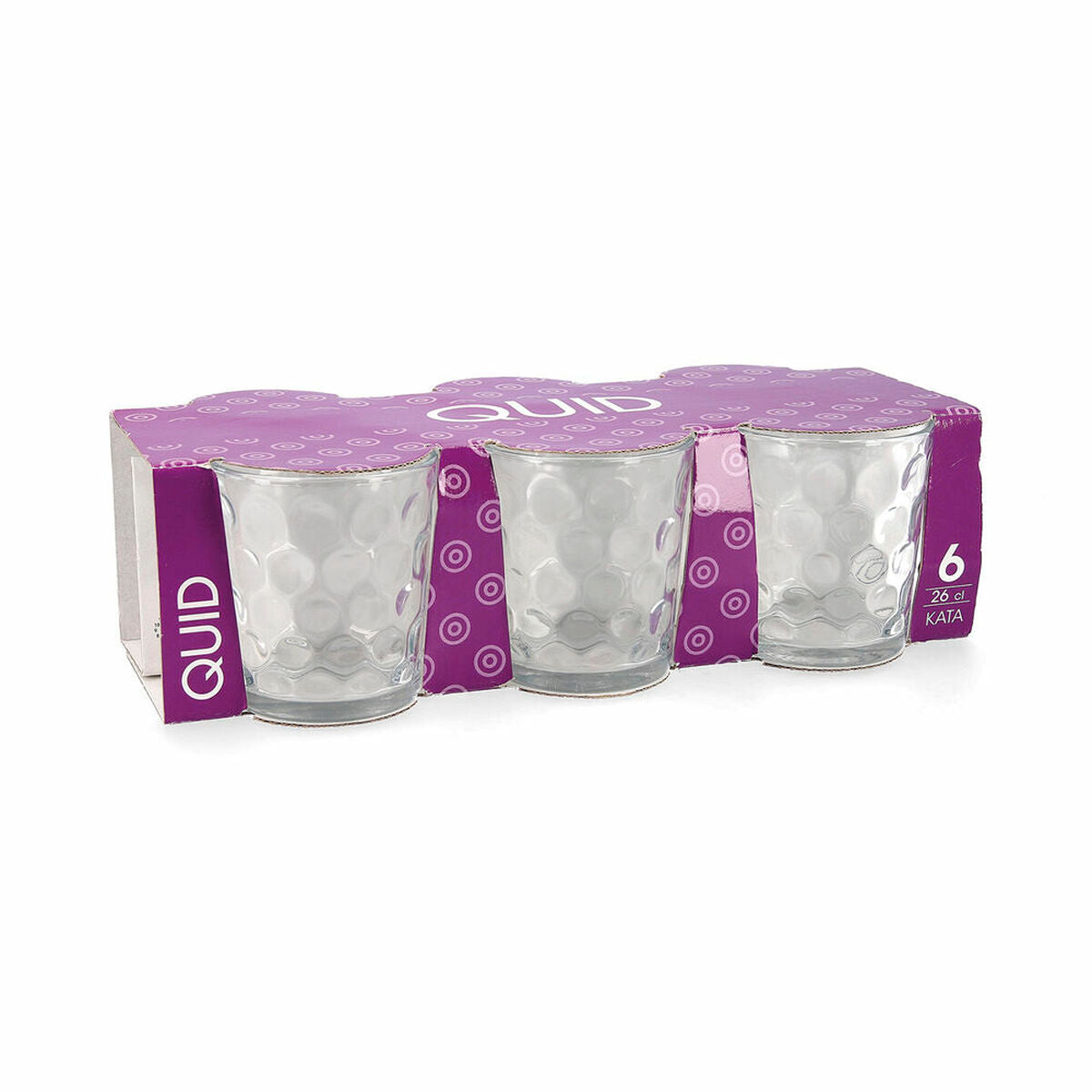 Set of glasses Quid Kata Transparent Glass 260 ml 6 Pieces