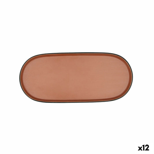 Snack tray Bidasoa Gio Brown Plastic 28 x 12 cm (12 Units)