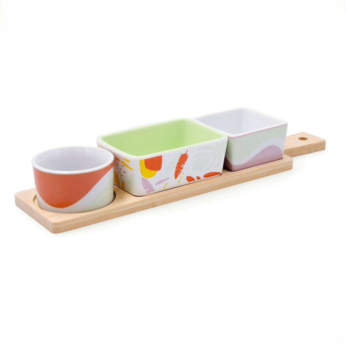 Serving set Quid Kaleido Multicolour Wood 32 x 8 x 4,6 cm 4 Pieces