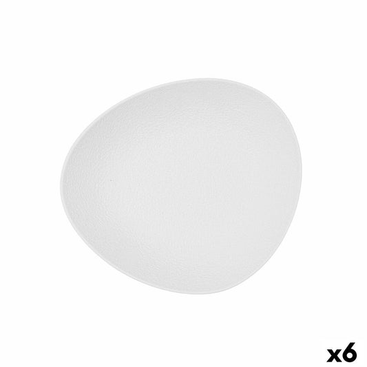 Deep Plate Bidasoa Fosil White Ceramic Oval 22 x 19,6 x 4,5 cm (6 Units)