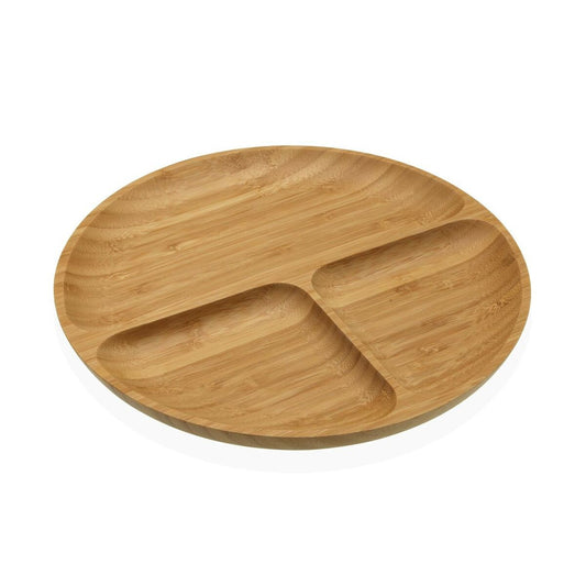 Snack tray Versa Bamboo 25 x 2 x 25 cm