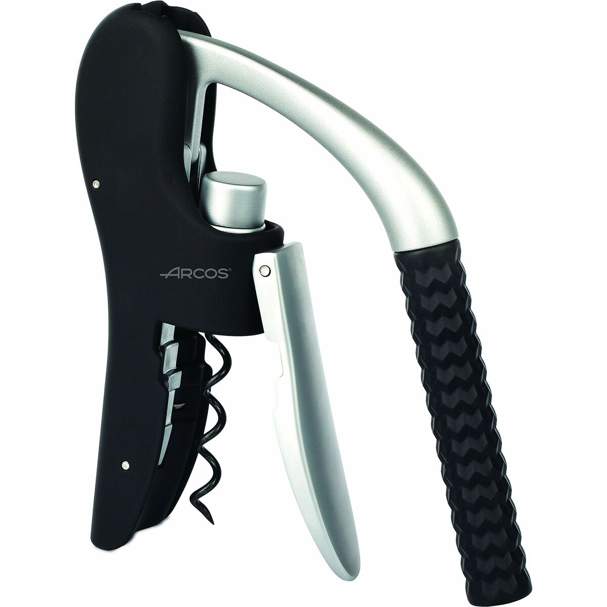 Corkscrew Arcos Black Silver Zinc ABS