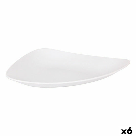 Flat Plate Inde Vedone Porcelain White 31 x 25 x 4 cm (6 Units)