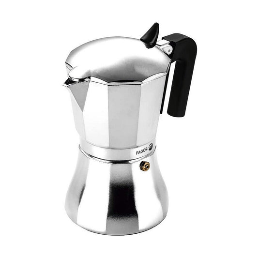 Italian Coffee Pot Fagor Cupy Aluminium 6 Cups