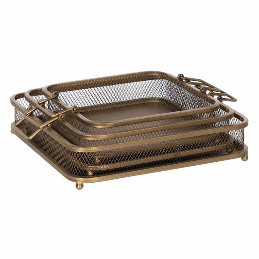 Snack tray Golden Iron 40 x 40 x 10 cm