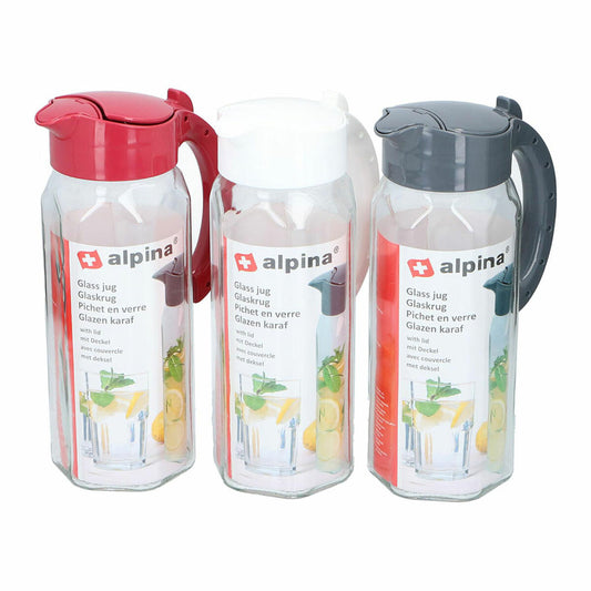 Transparent Glass Jug Alpina Crystal Plastic 1,5 L