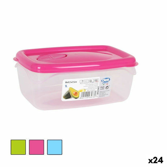 Hermetic Lunch Box Dem Rectangular 18 x 12,5 x 7,5 cm (24 Units)