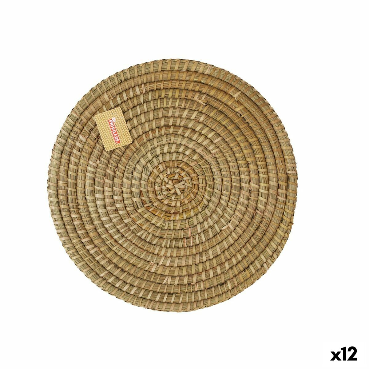 Table Mat Privilege Korne Circular wicker Ø 40 cm (12 Units)