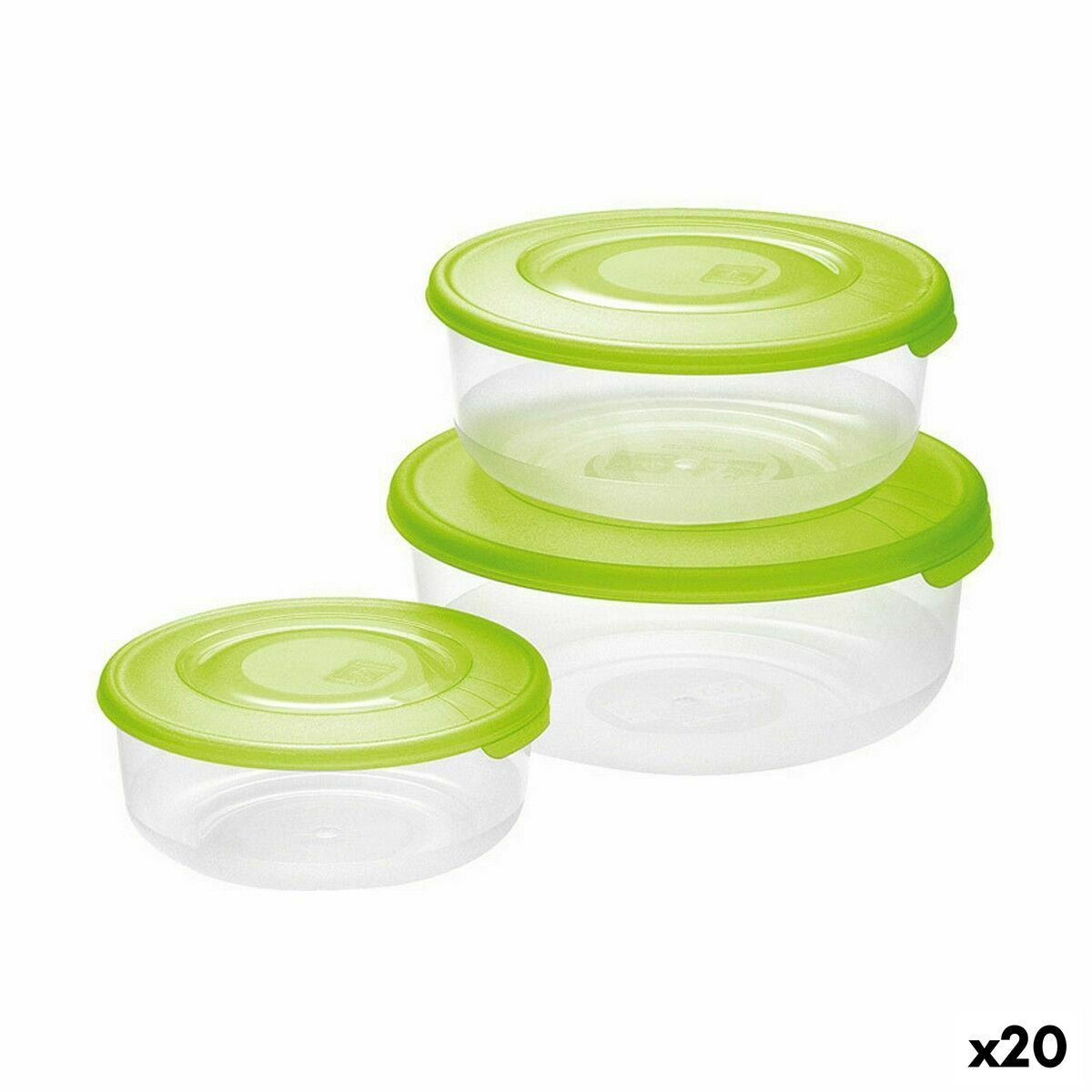 Set of lunch boxes Tontarelli Family Circular 3 Pieces (20 Units)