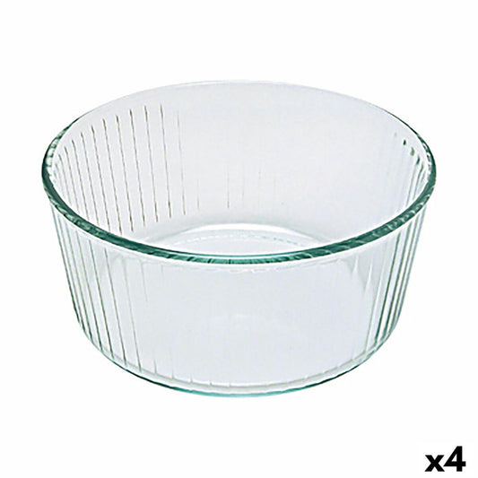 Oven Mould Pyrex Classic Souffle 21 x 21 x 10 cm Transparent Glass (4 Units)