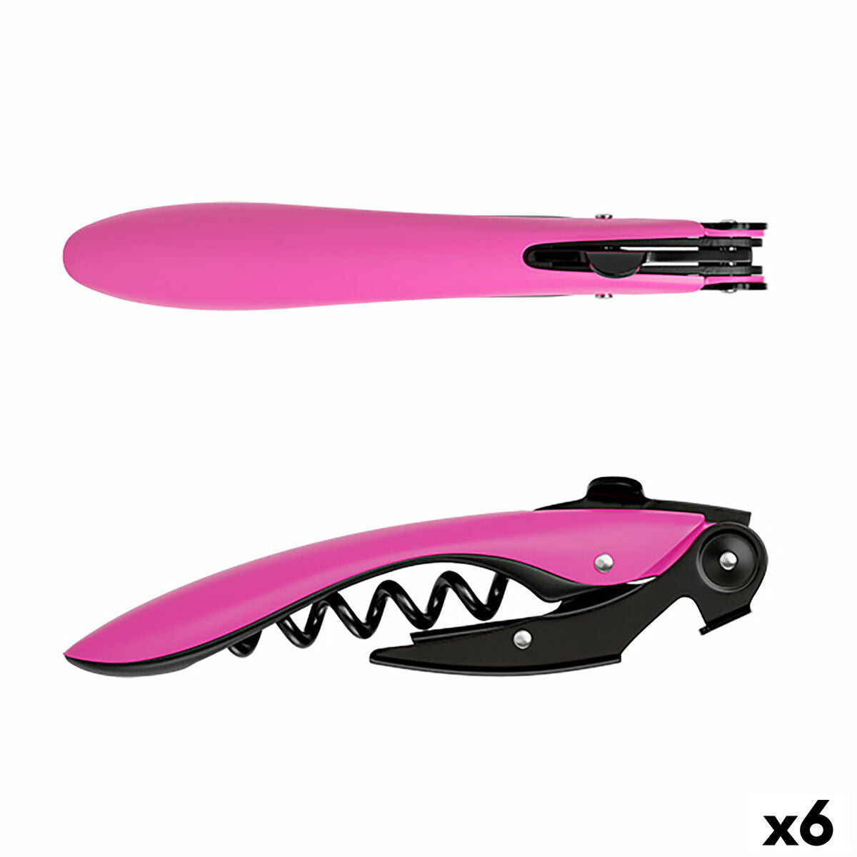 Corkscrew Koala HIGH TECH Metal 11,5 x 1,8 x 2,9 cm Pink (6 Units)