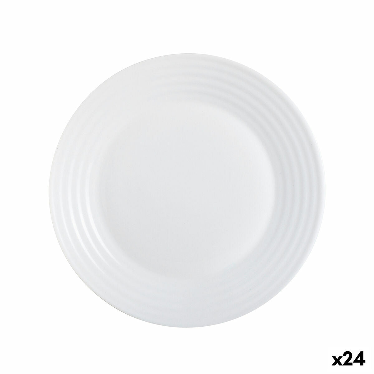 Dessert dish Luminarc Harena White Glass (19 cm) (24 Units)