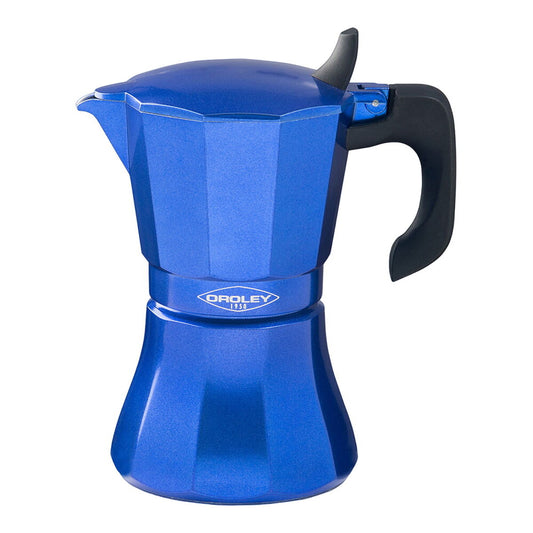 Italian Coffee Pot Oroley Petra Blue Aluminium 9 Cups